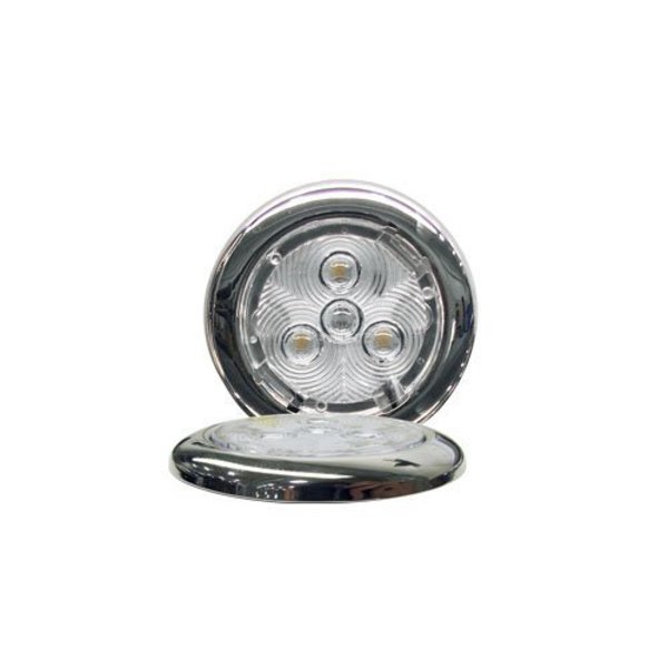 Tecniq Silho-X 2.75" Rnd Wht W/Ss Trim Ring TQ E13-WS00-1